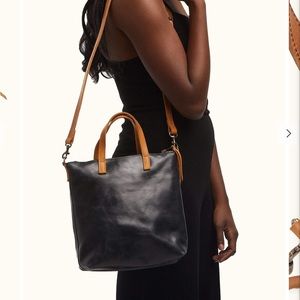 Able Abera Commuter in Black/Cognac leather
